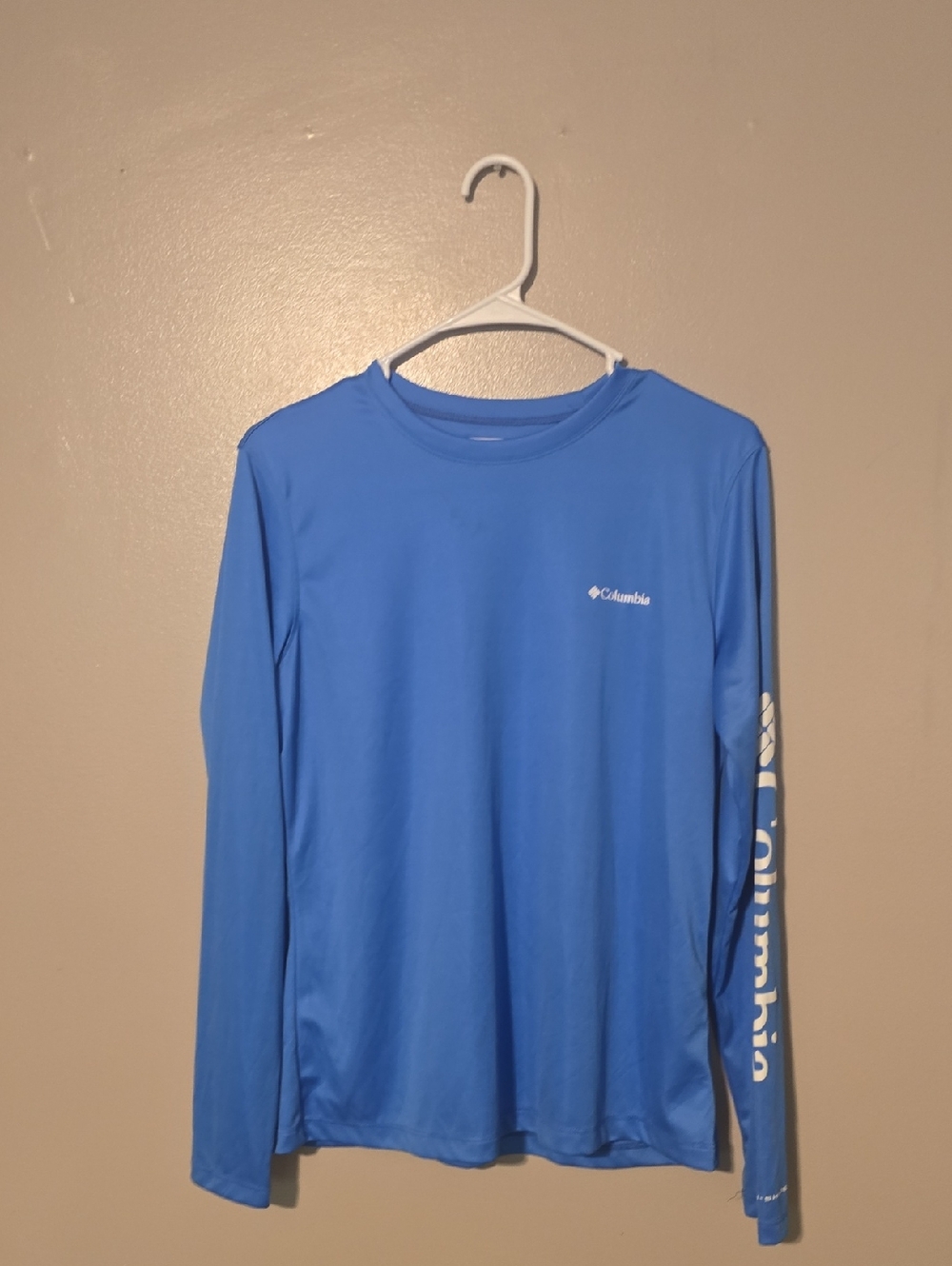 Columbia Rapid Creek Omni Shade Sun Fishing‎ Shirt Blue Youth Size Medium